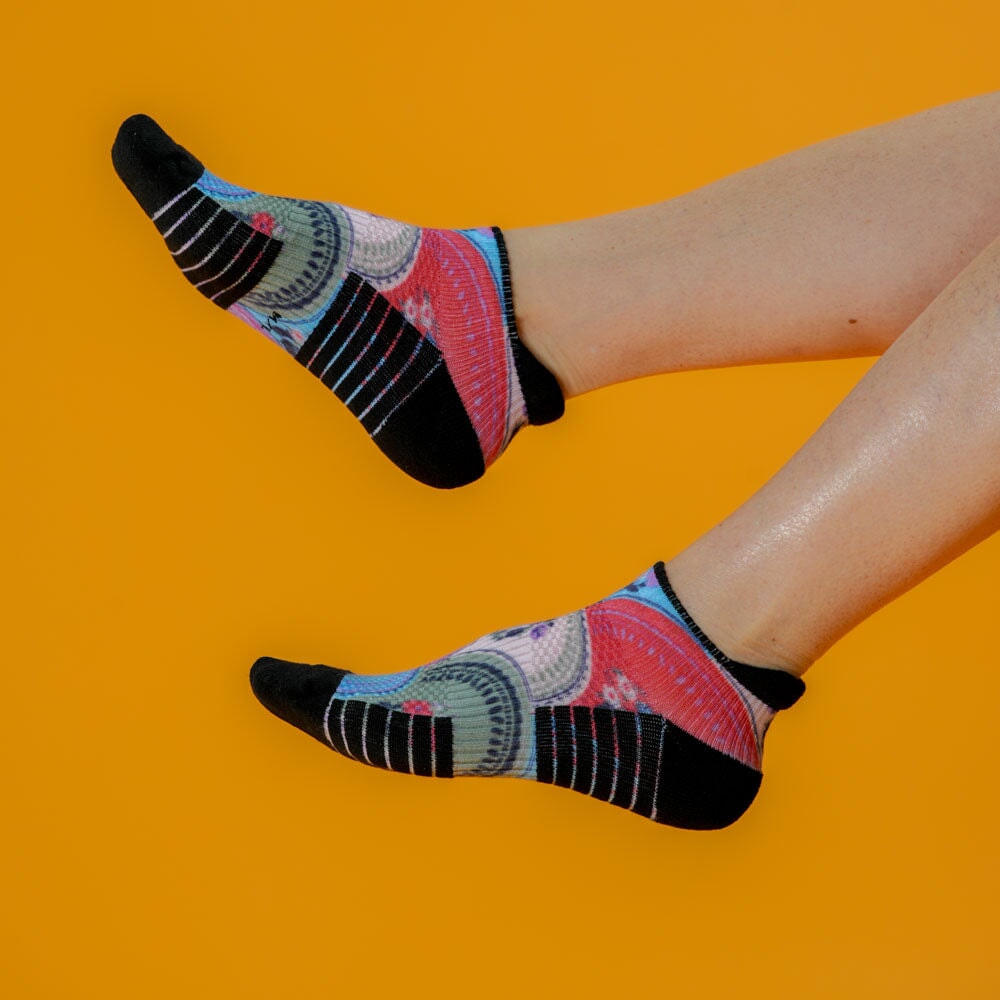Flower Plates Ankle Compression Socks