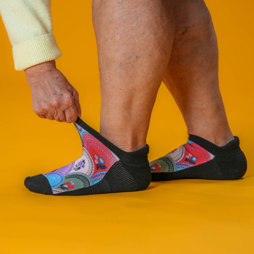 Flower Plates Ankle Socks