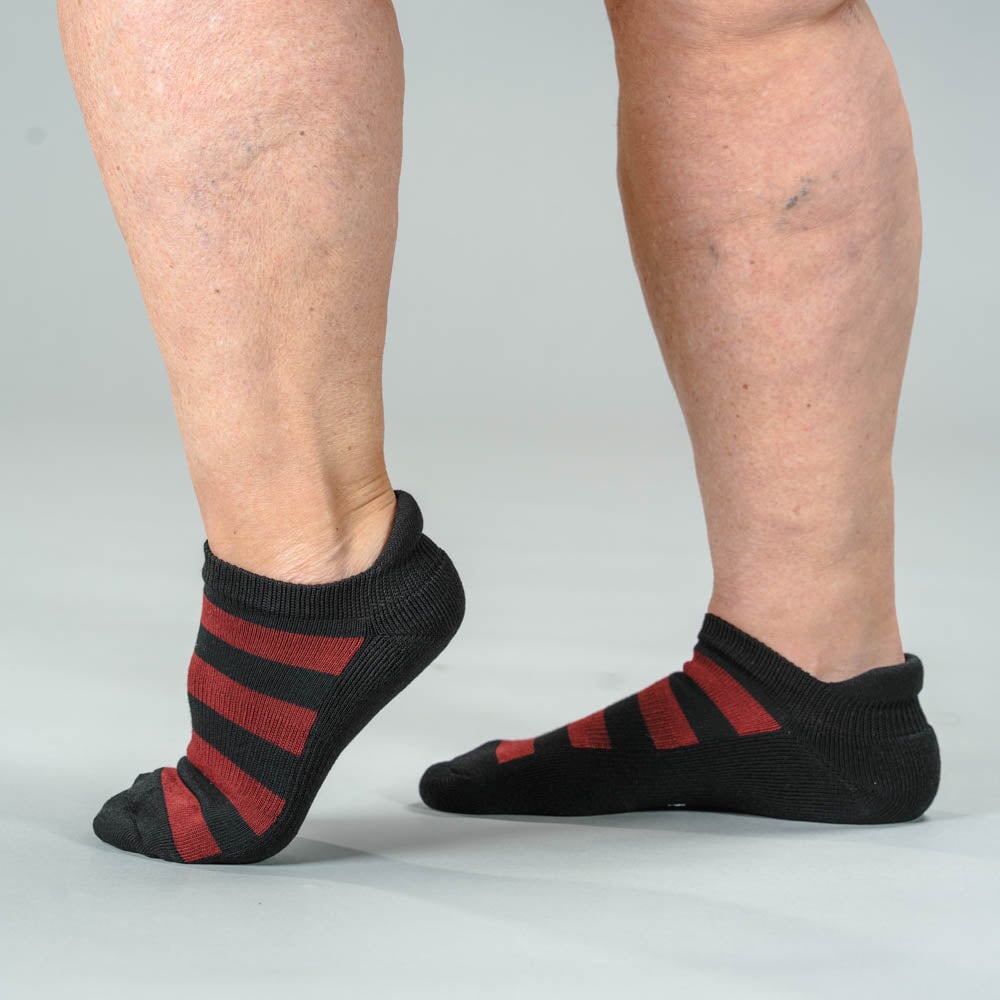 Black Red Ankle Socks