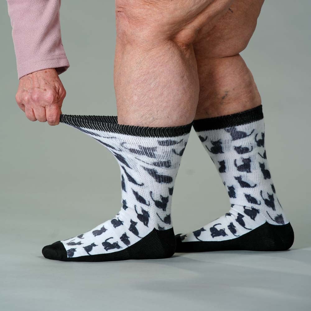 Black Meows EasyStretch™ Socks