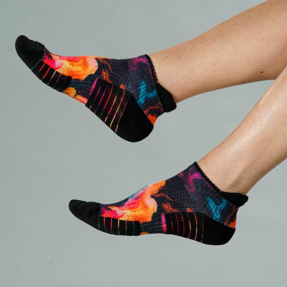 Midnight Lava Ankle Compression Socks