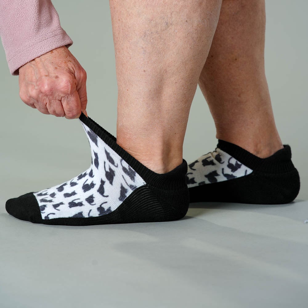 Black Meows Ankle Socks