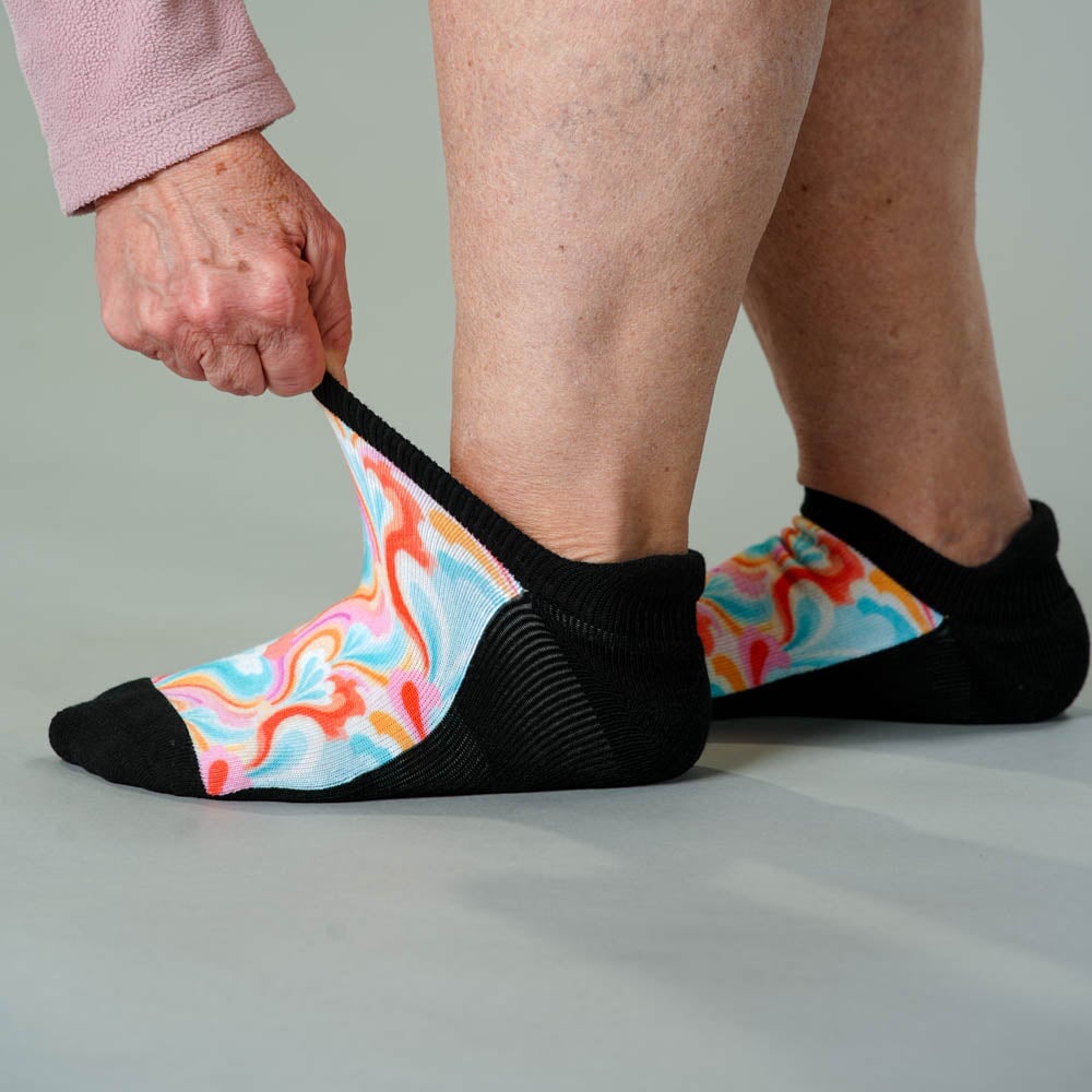Spring Swirls Ankle Socks