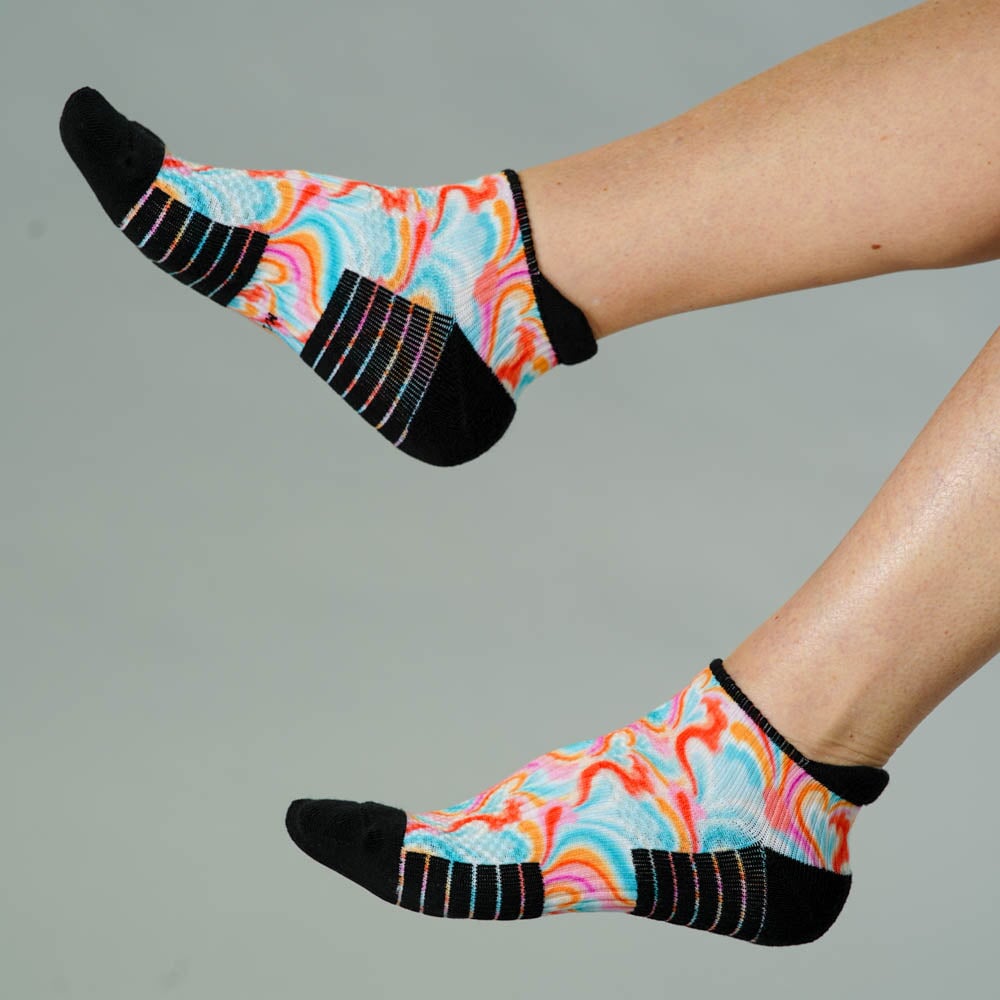 Spring Swirls Ankle Compression Socks