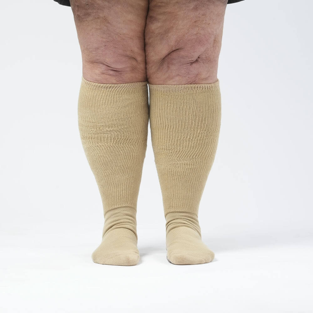 Tan EasyStretch™ Gripper Socks