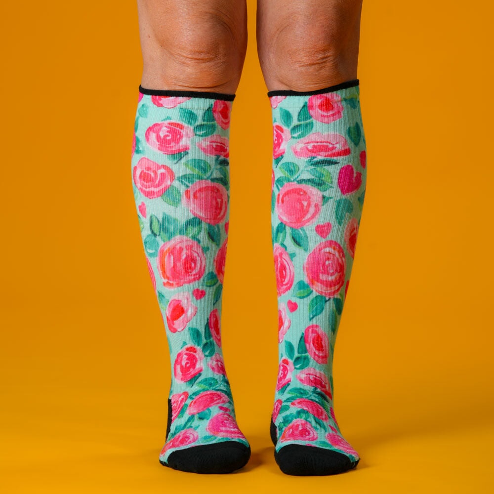 Sweet Roses Compression Socks