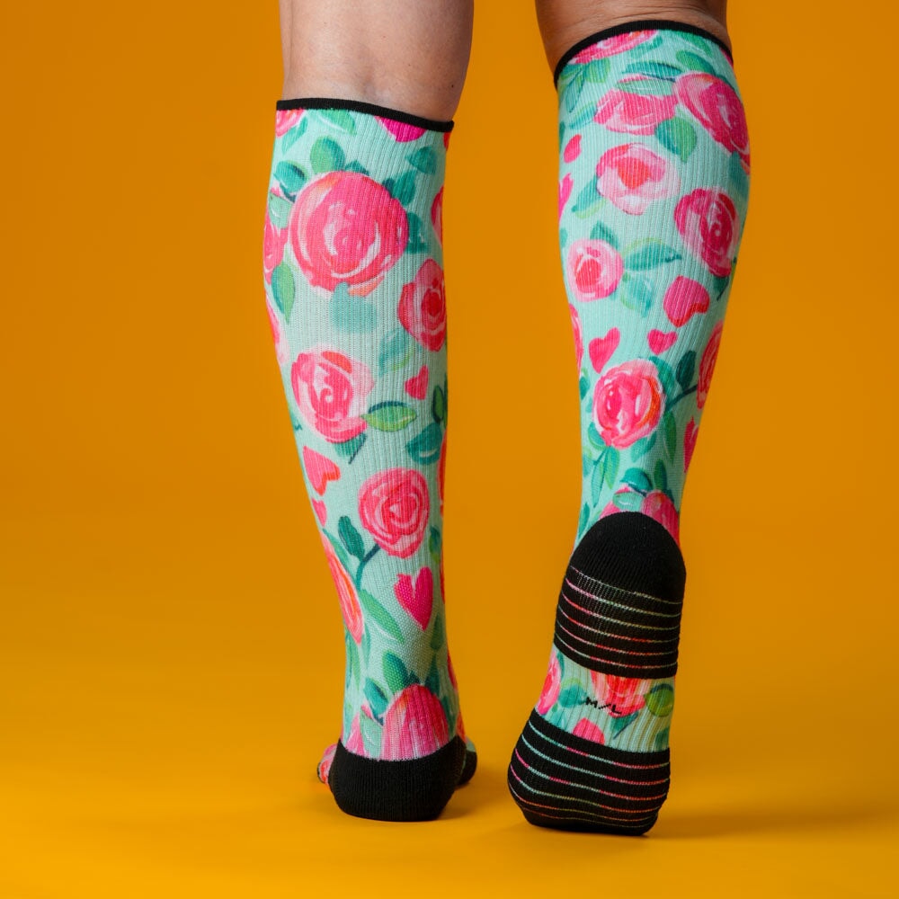 Sweet Roses Compression Socks
