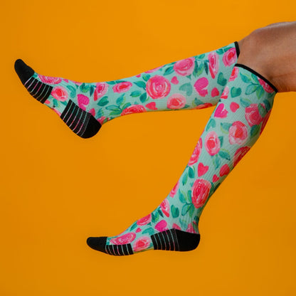 Sweet Roses Compression Socks
