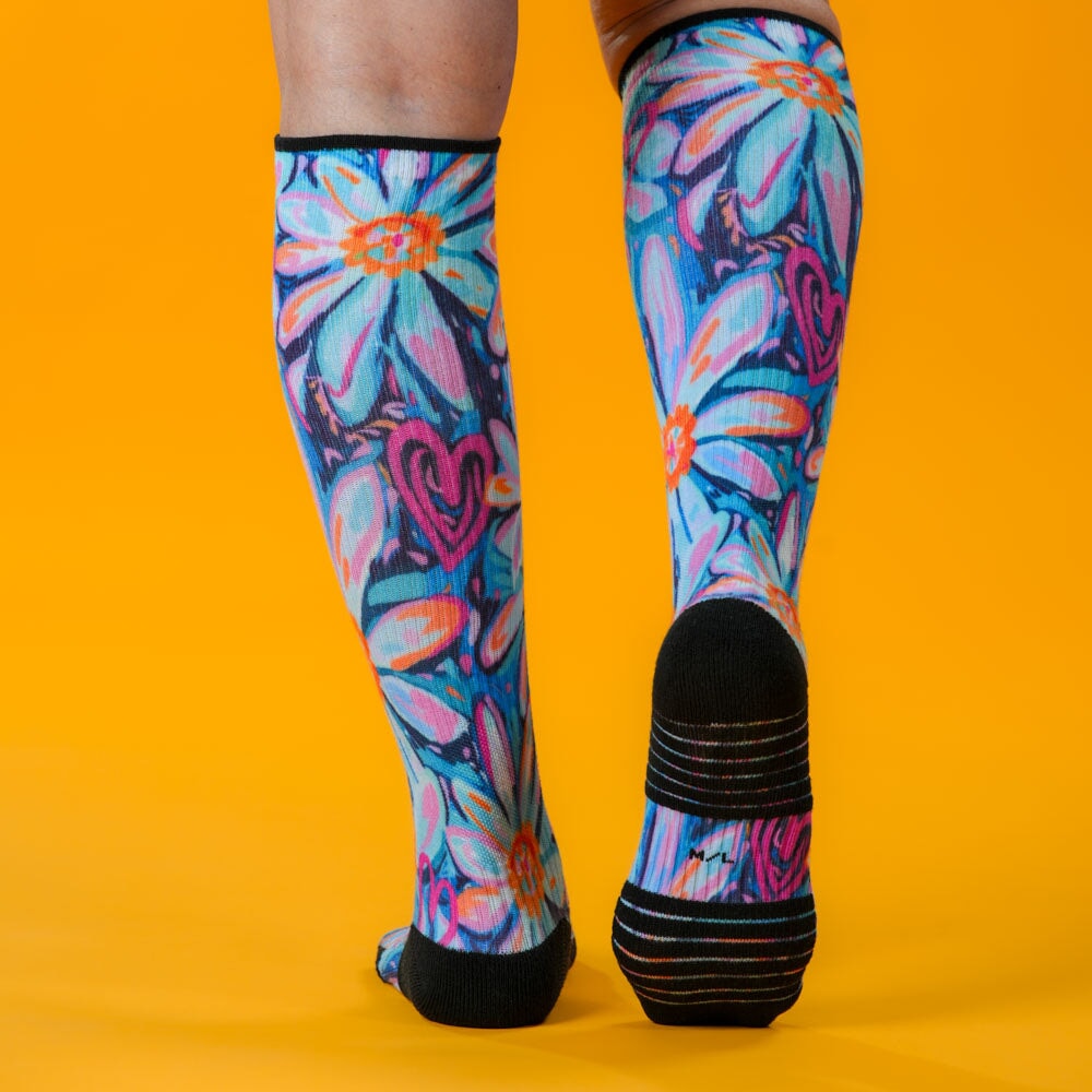 Daisy Blue Compression Socks