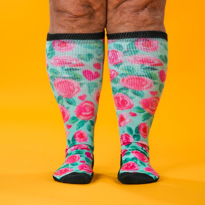 Sweet Roses EasyStretch™ Socks