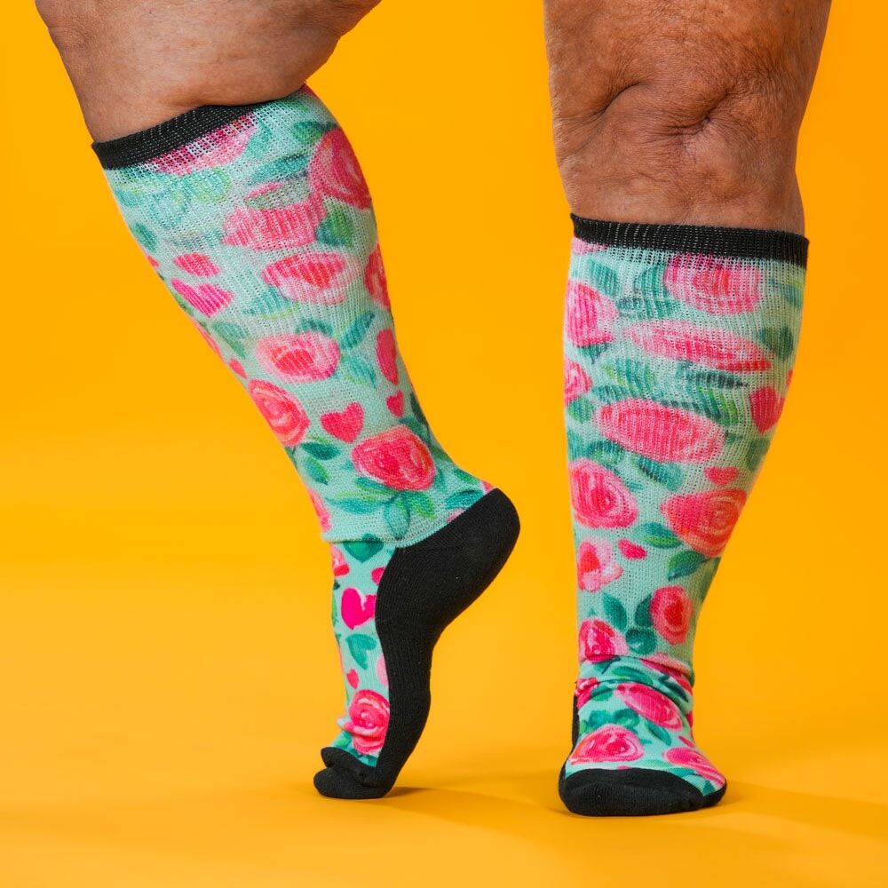 Sweet Roses EasyStretch™ Socks