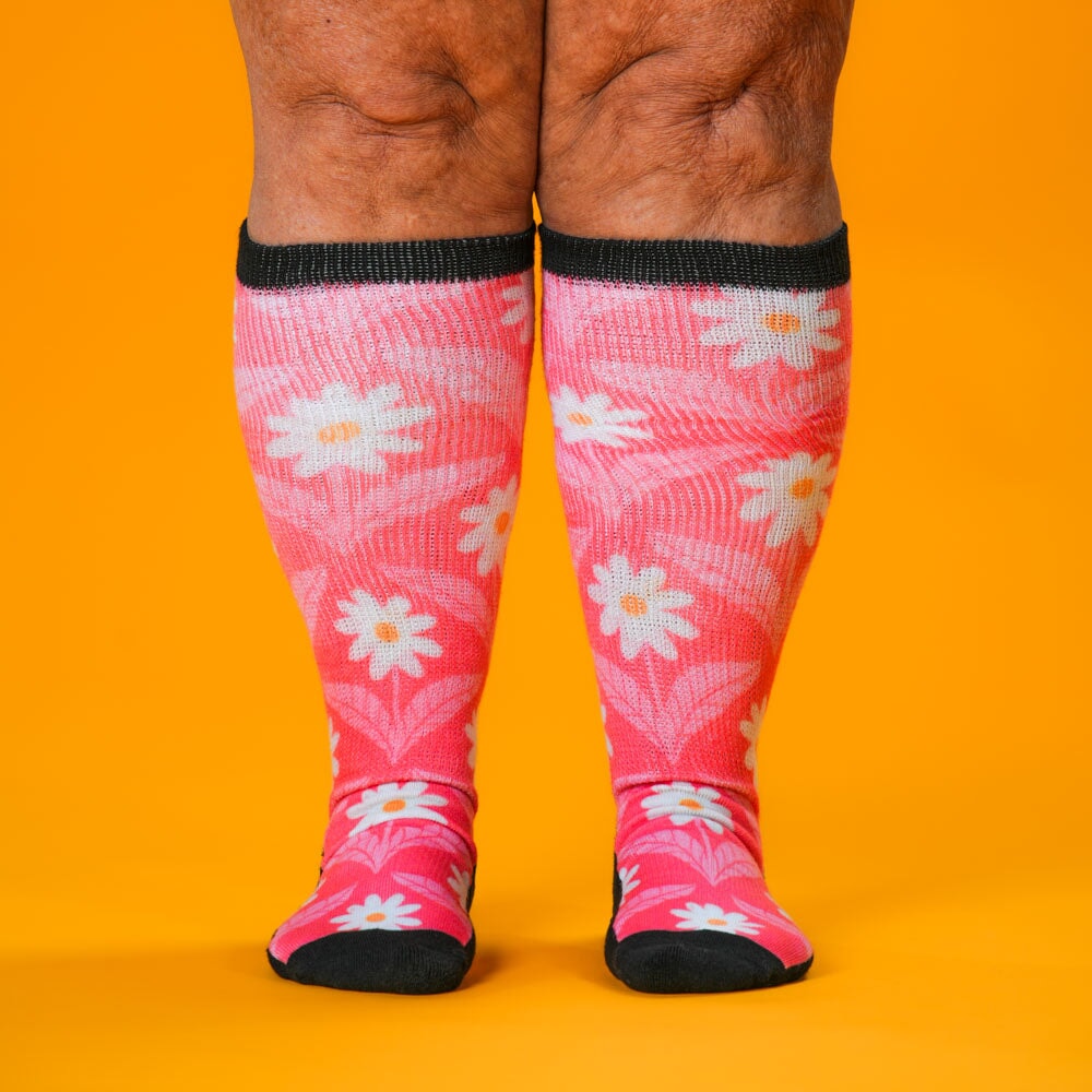 Coral Daisy EasyStretch™ Socks