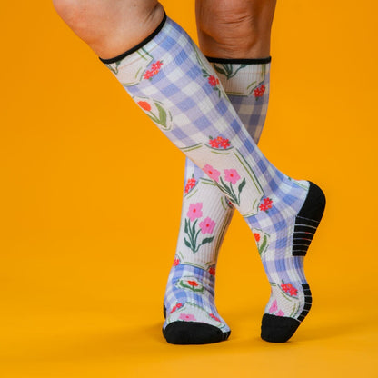 Lavender Picnic Compression Socks