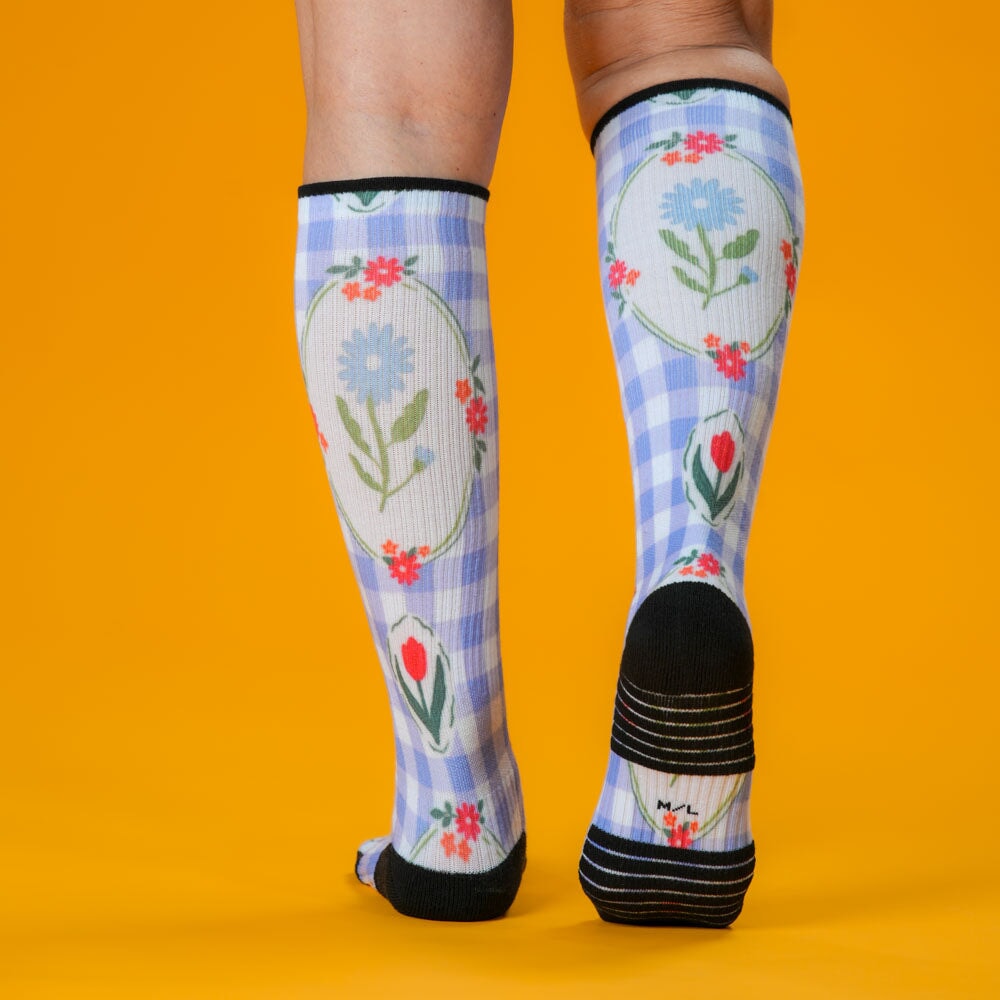 Lavender Picnic Compression Socks