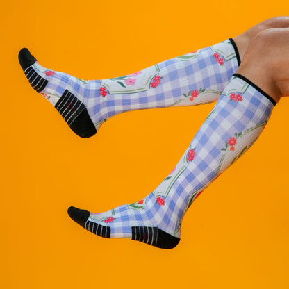 Lavender Picnic Compression Socks