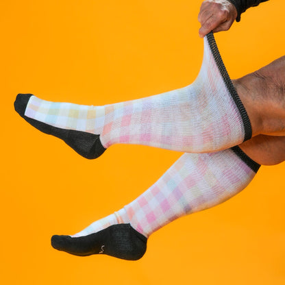 Pastel Plaid EasyStretch™ Socks