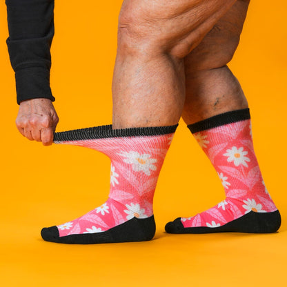 Coral Daisy EasyStretch™ Socks