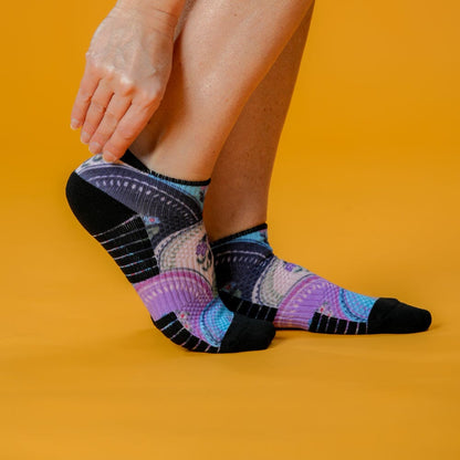 Flower Plates Ankle Compression Socks