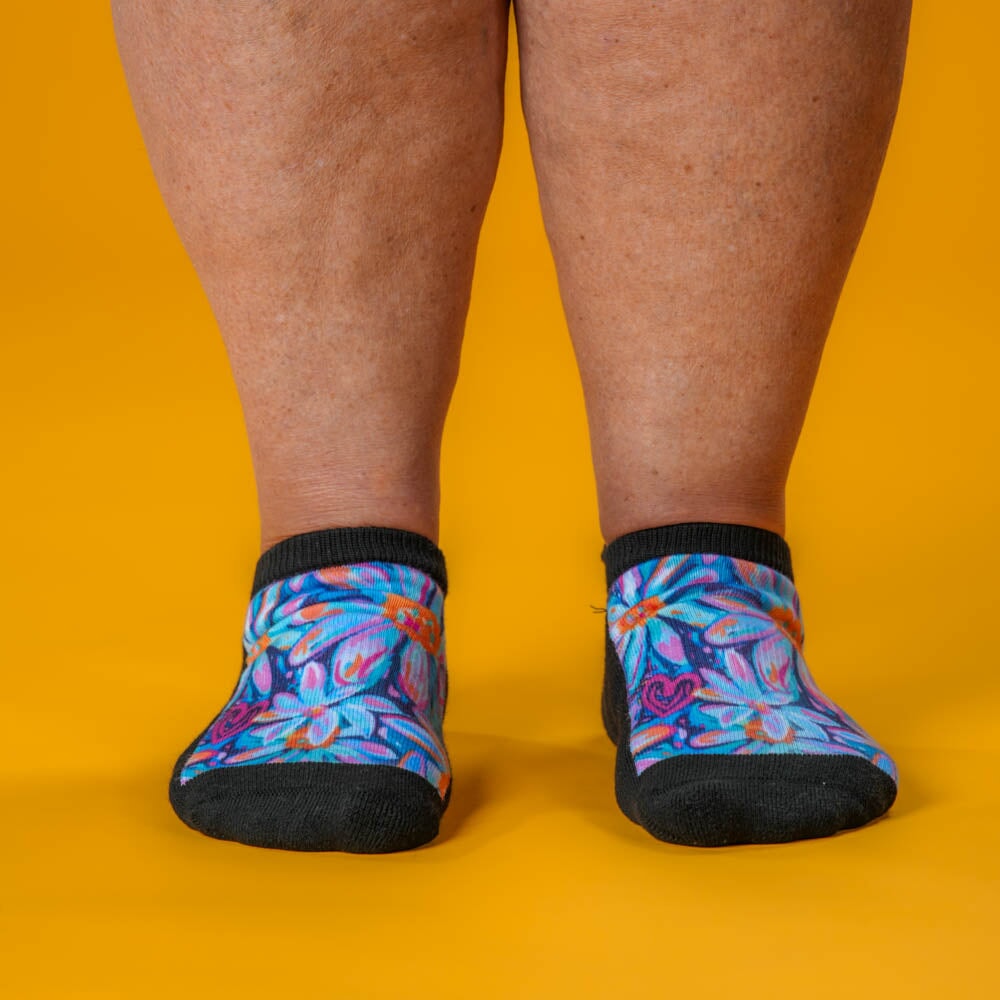 Daisy Blue Ankle Socks