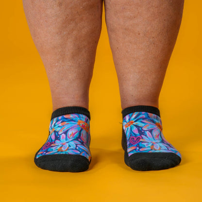 Daisy Blue Ankle Socks