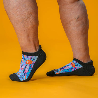 Daisy Blue Ankle Socks