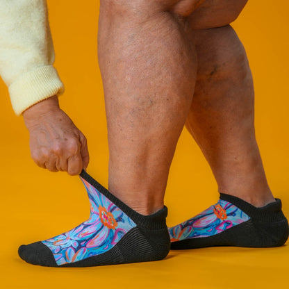 Daisy Blue Ankle Socks