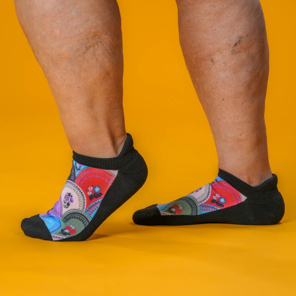 Flower Plates Ankle Socks
