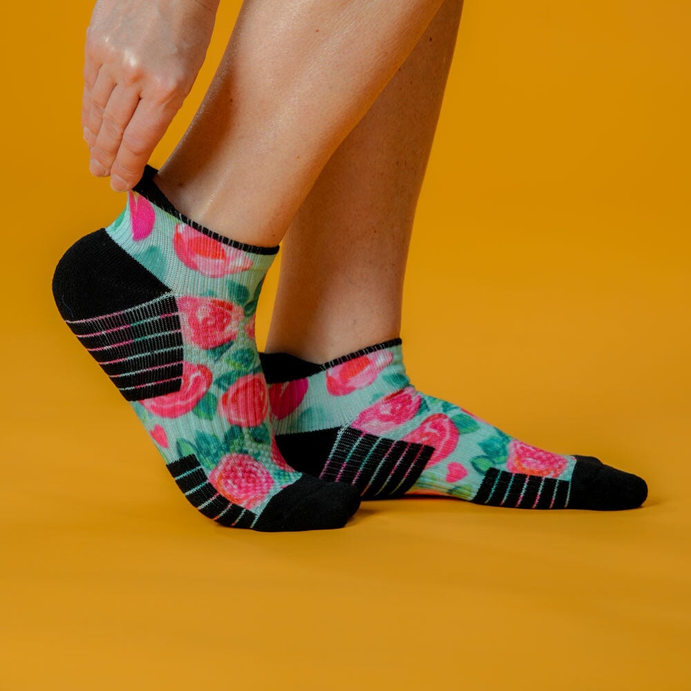 Sweet Roses Ankle Compression Socks