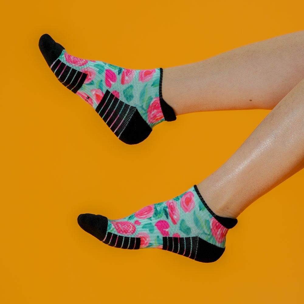 Sweet Roses Ankle Compression Socks