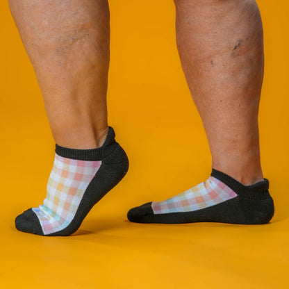 Pastel Plaid Ankle Socks
