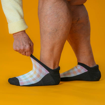 Pastel Plaid Ankle Socks