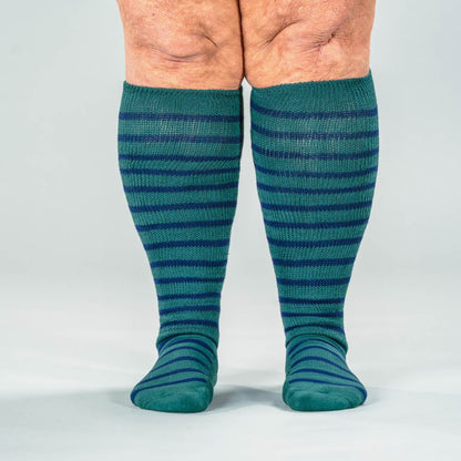 Green Navy EasyStretch™ Socks
