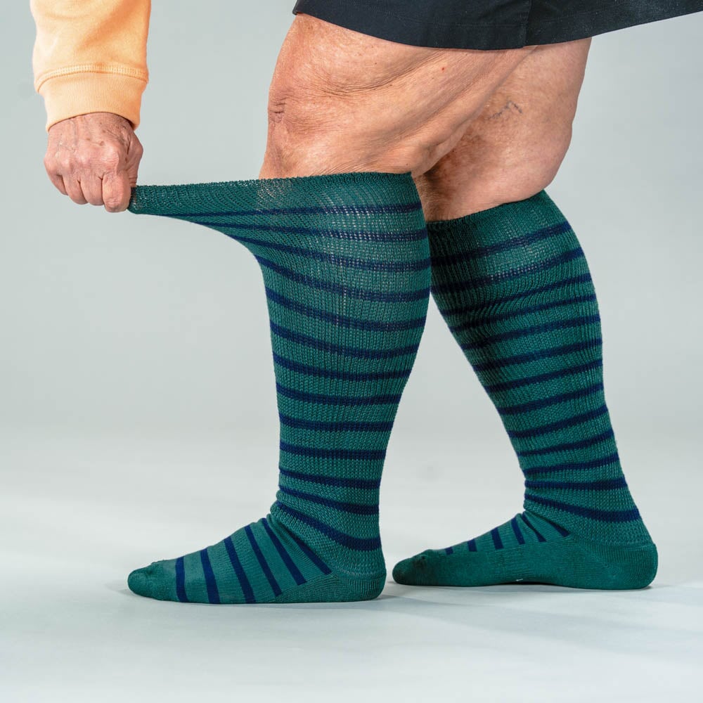 Green Navy EasyStretch™ Socks