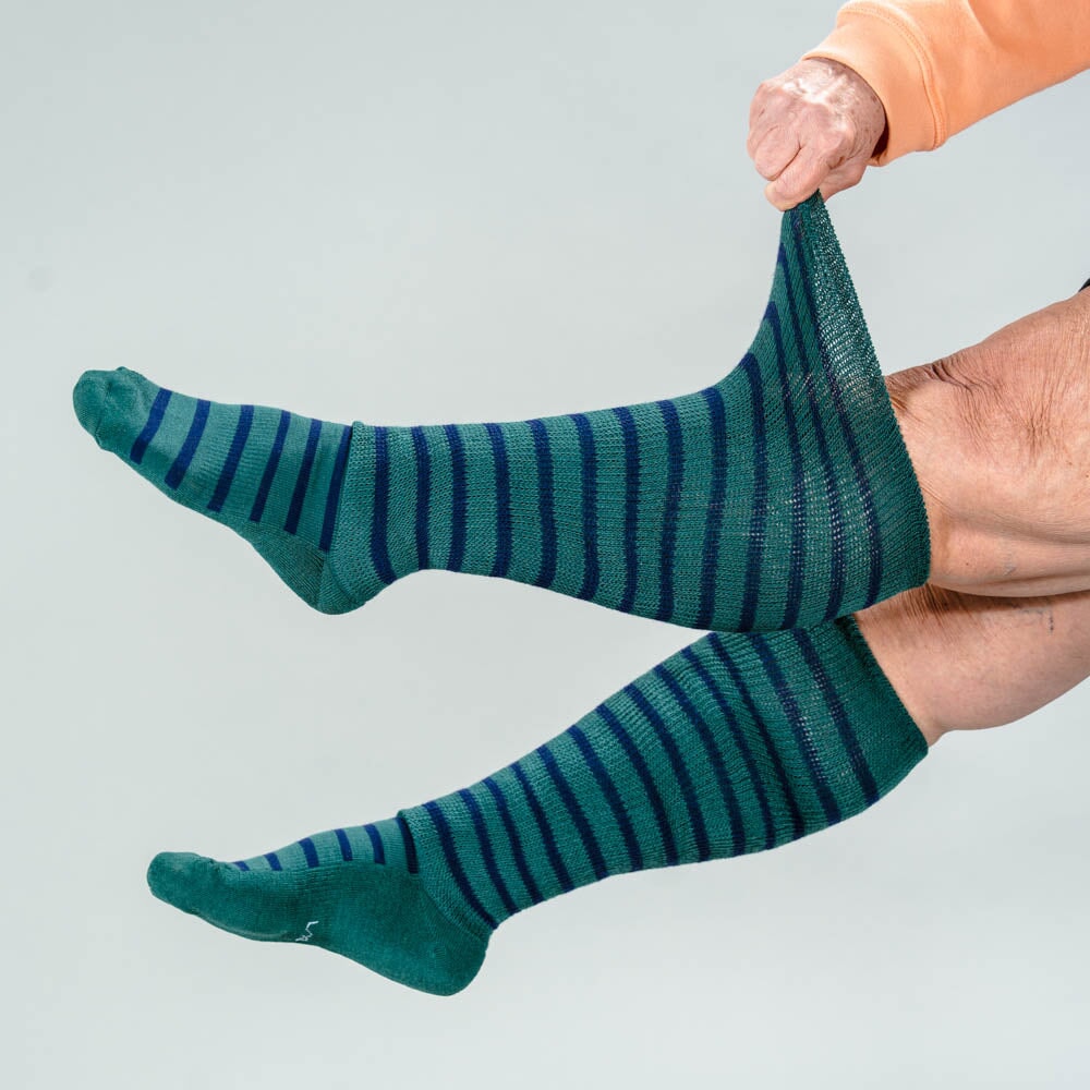 Green Navy EasyStretch™ Socks
