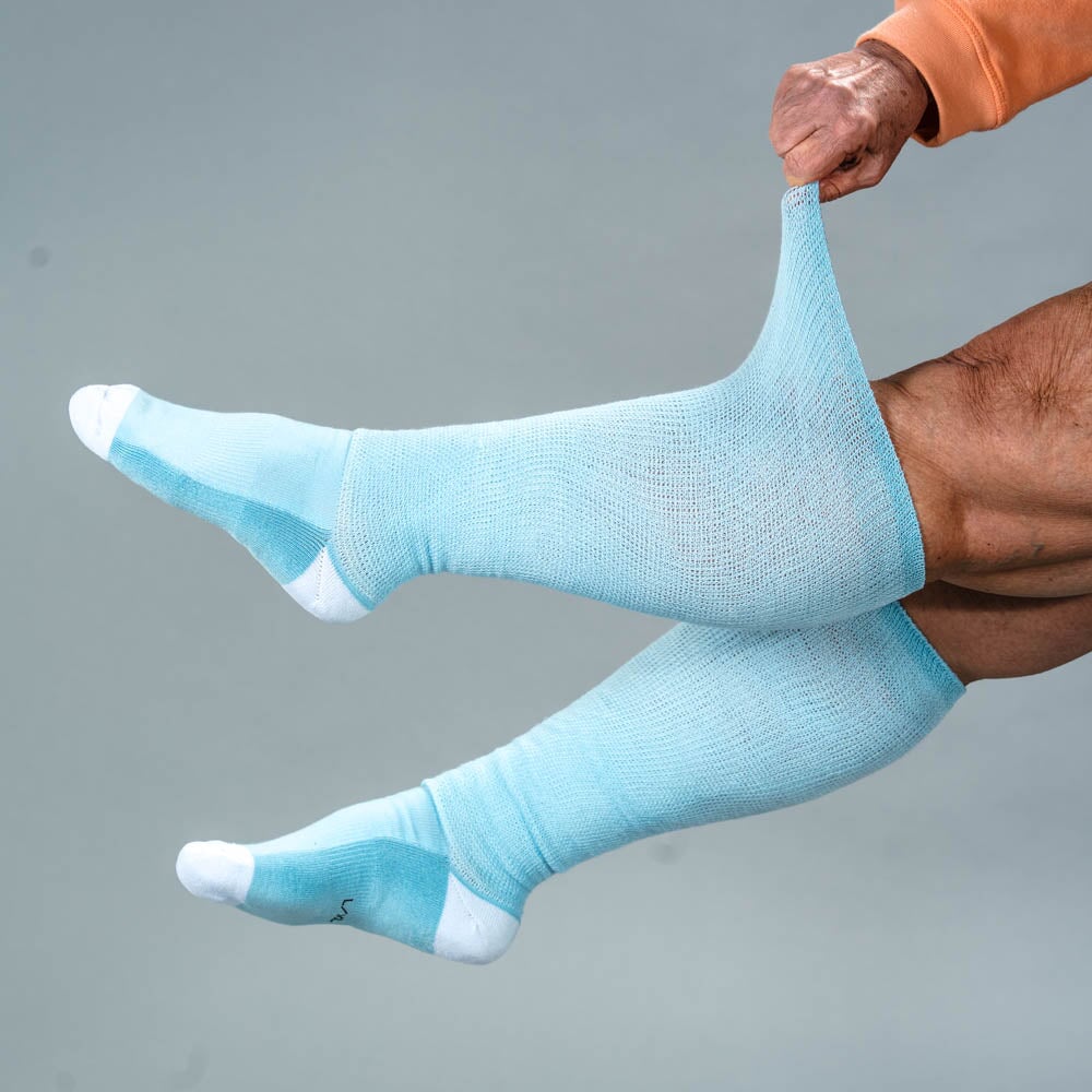 Pastel Blue EasyStretch™ Socks
