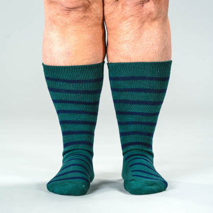 Green Navy EasyStretch™ Socks