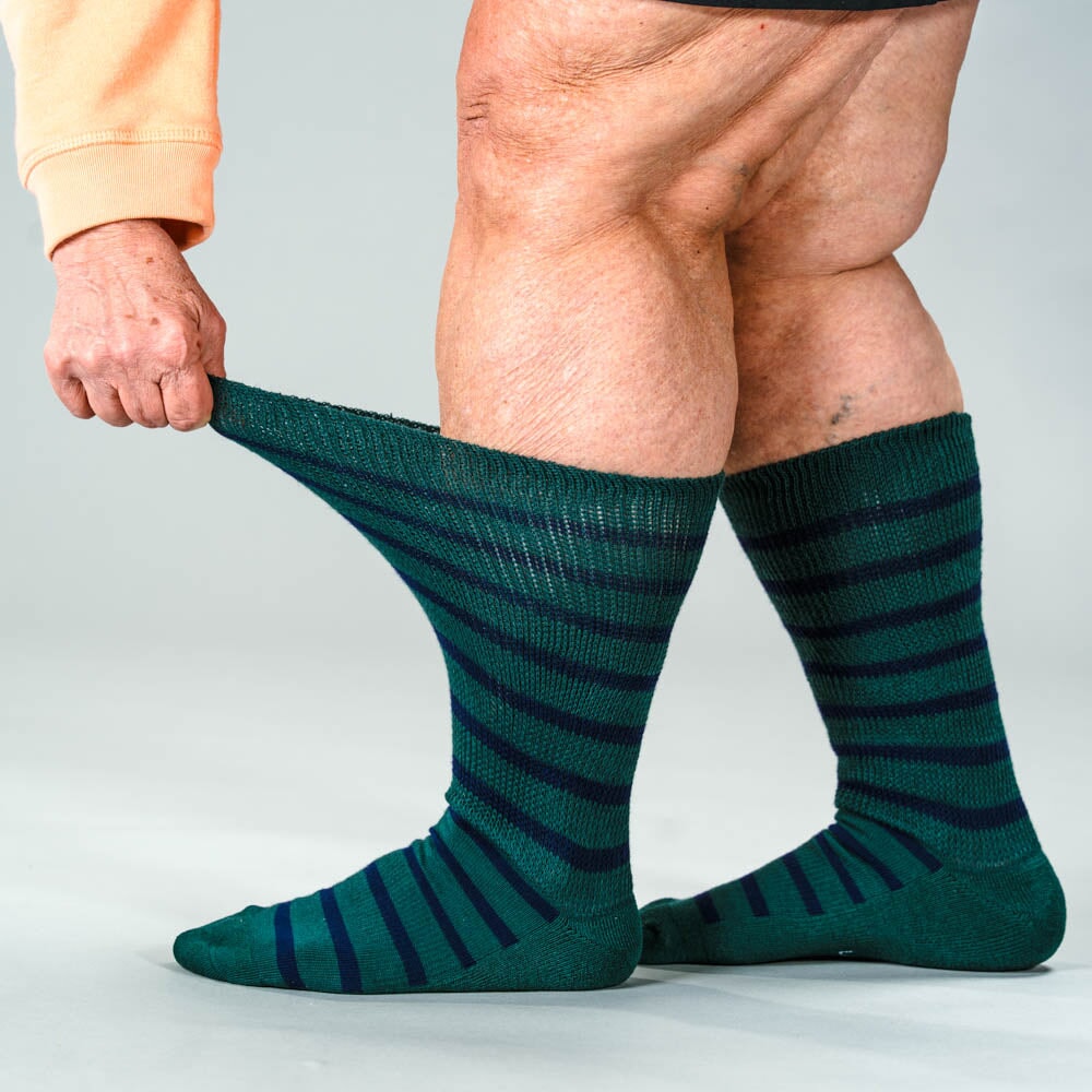 Green Navy EasyStretch™ Socks
