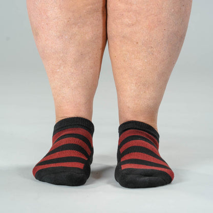 Black Red Ankle Socks