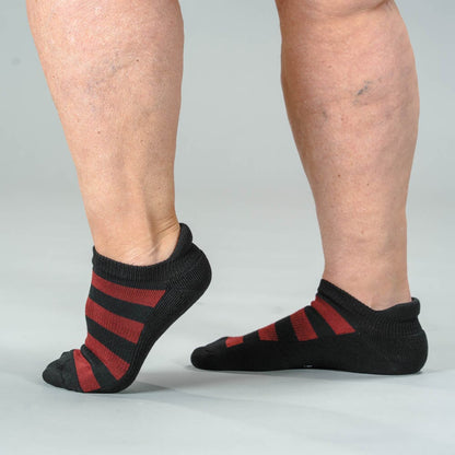 Black Red Ankle Socks