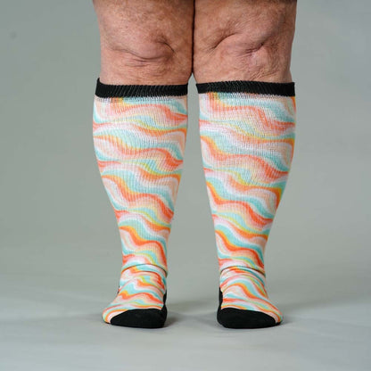 Pastel Waves EasyStretch™ Socks