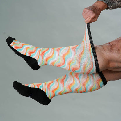 Pastel Waves EasyStretch™ Socks