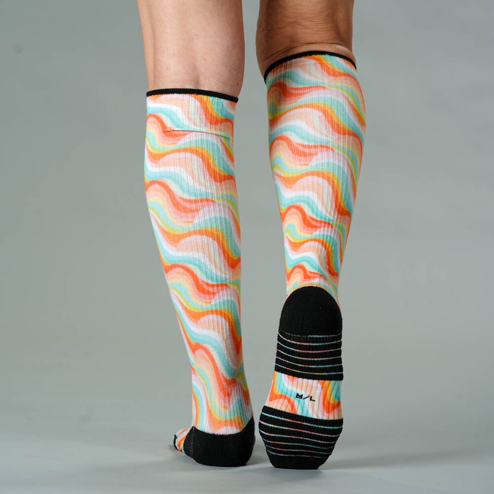 Pastel Waves Compression Socks