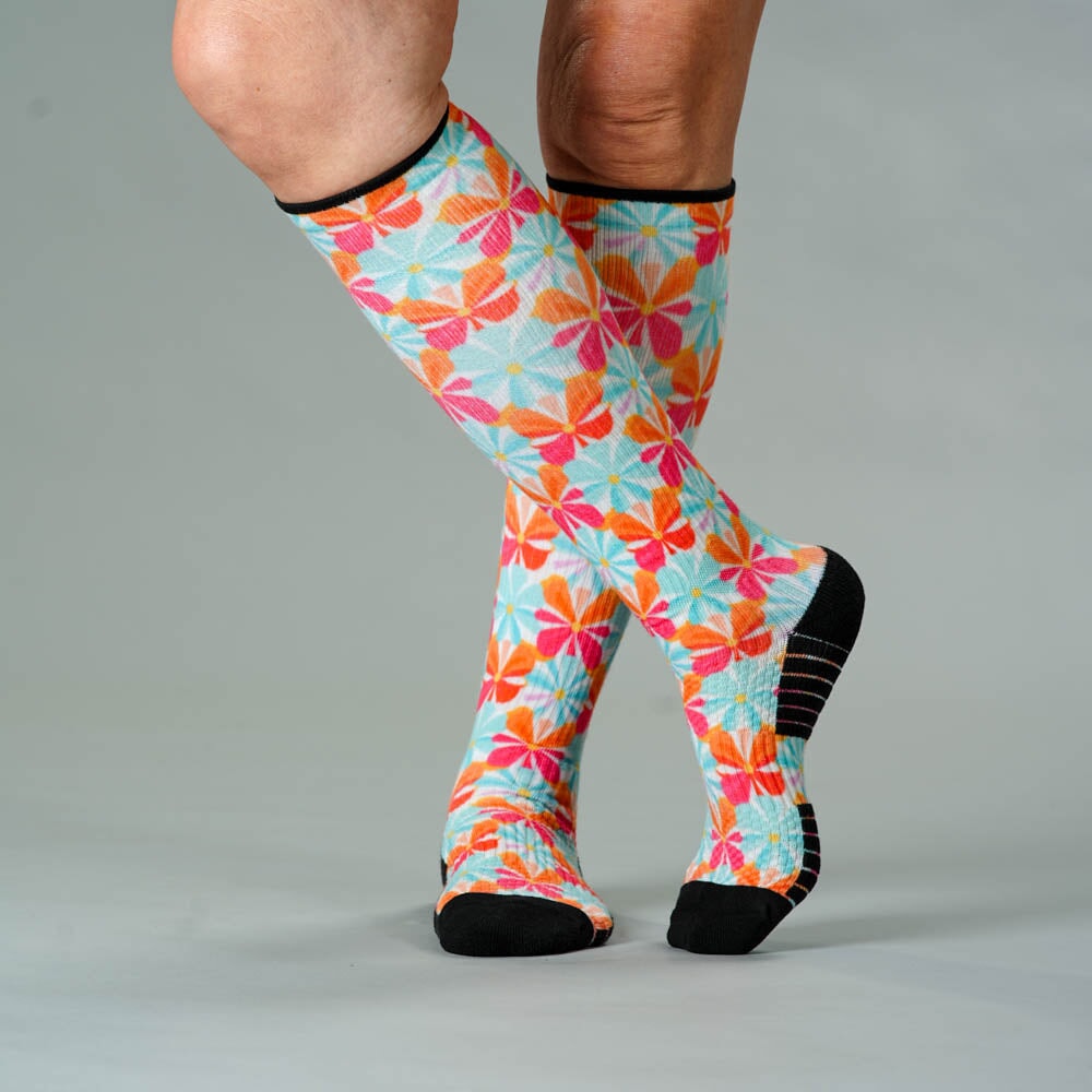 Groovy Blooms Compression Socks