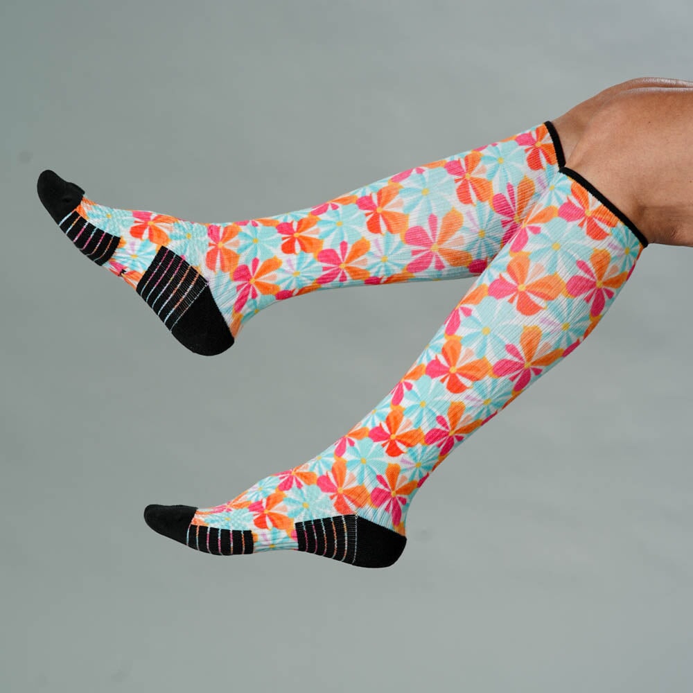 Groovy Blooms Compression Socks
