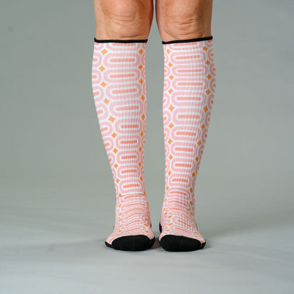 Peach Party Compression Socks