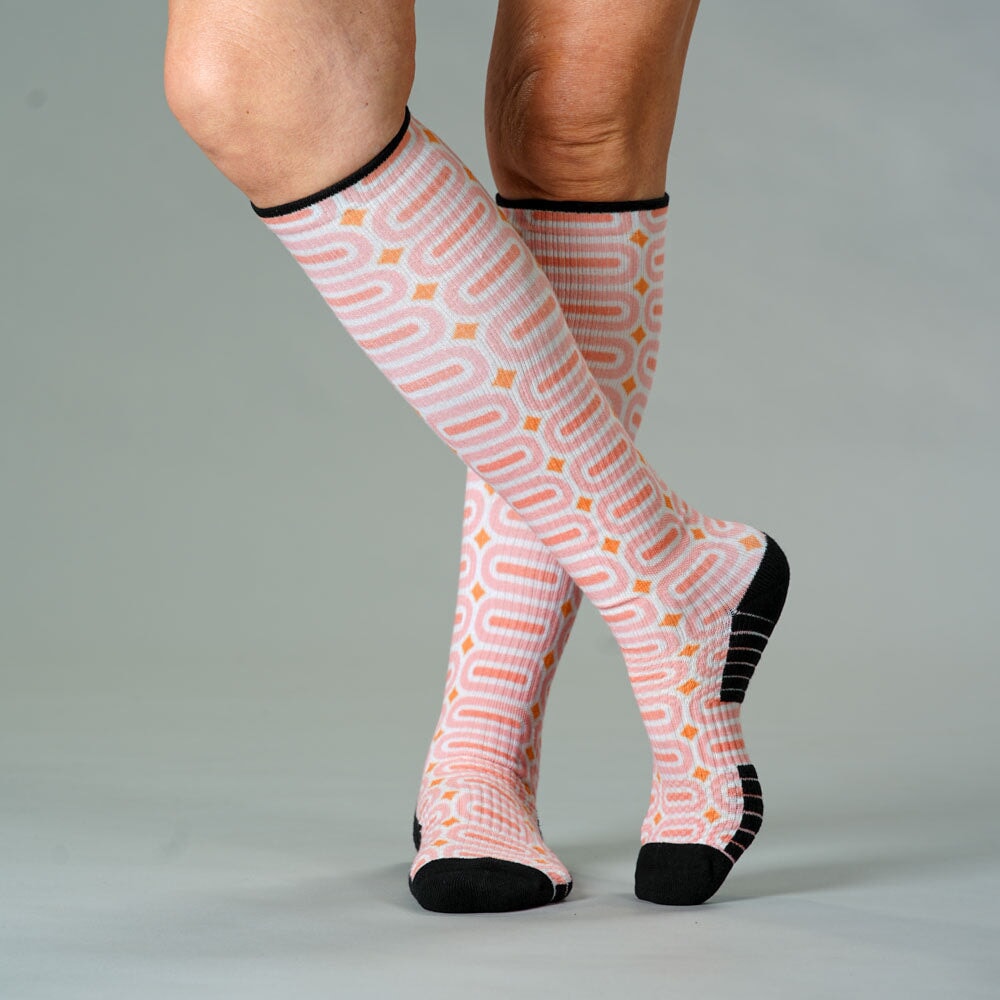 Peach Party Compression Socks