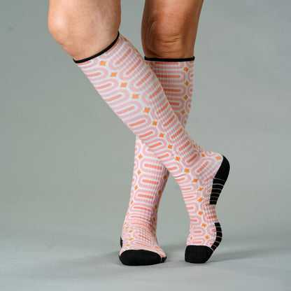 Peach Party Compression Socks