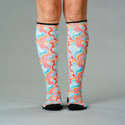 Spring Swirls Compression Socks