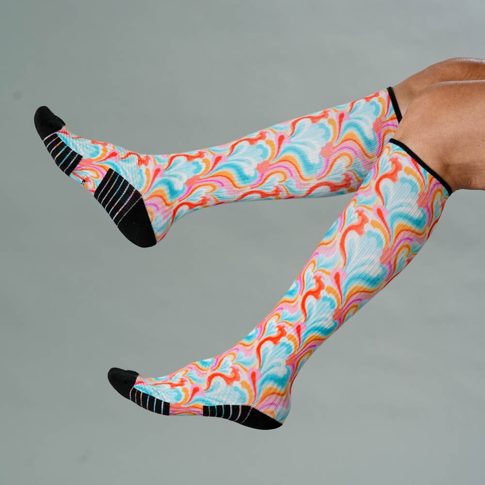 Spring Swirls Compression Socks