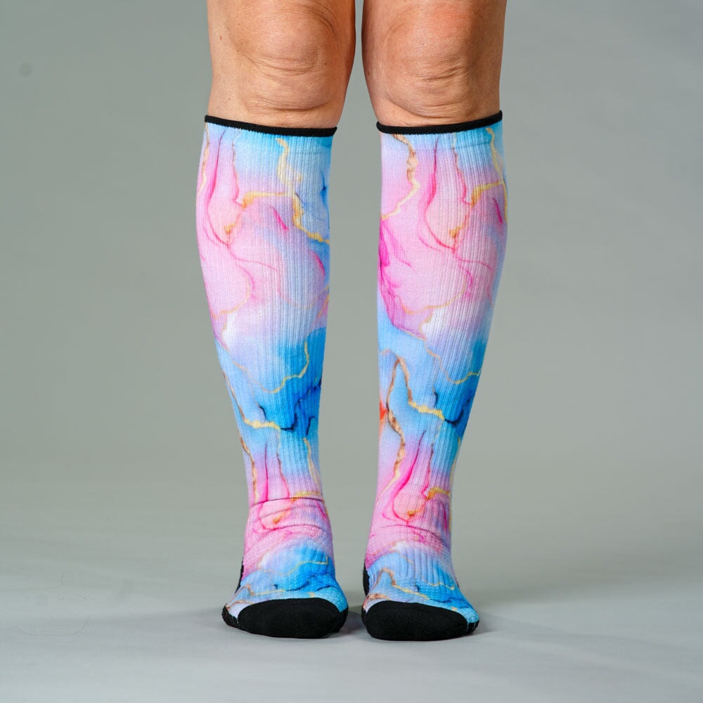 Pastel Marble Compression Socks